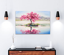 Obraz Maľba rozkvitnutý strom